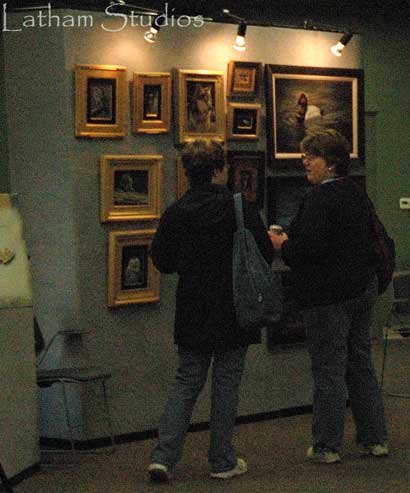These snapshots of our art show are during one of the quieter moments on Saturday.  Thanks to everyone that dropped by to see us!! :D
